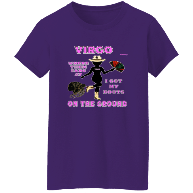 Virgo Boots On The Ground - Ladies'  T-Shirt - Image 6