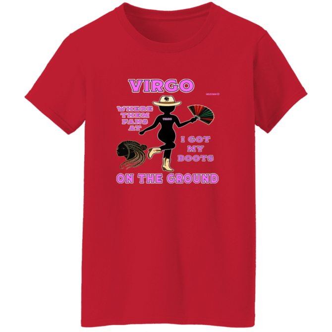 Virgo Boots On The Ground - Ladies'  T-Shirt - Image 7