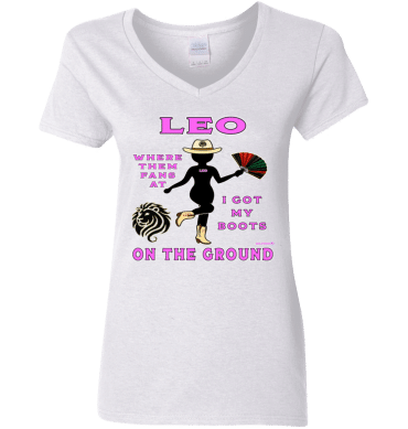 Leo Boots On The Ground - Ladies'  V-Neck