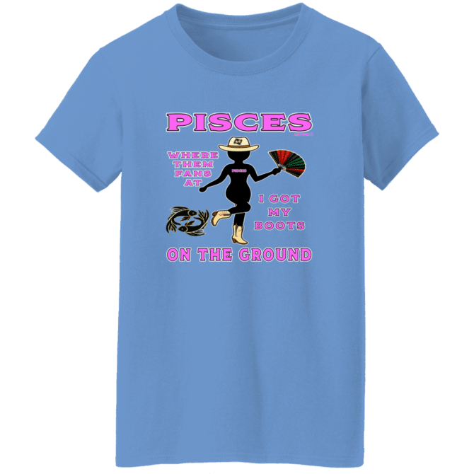 Pisces Boots On The Ground - Ladies'  T-Shirt - Image 2