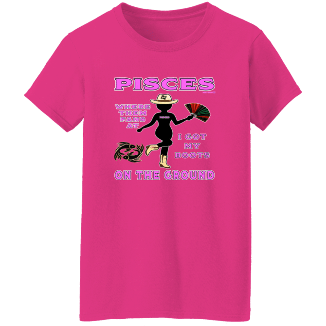 Pisces Boots On The Ground - Ladies'  T-Shirt - Image 3