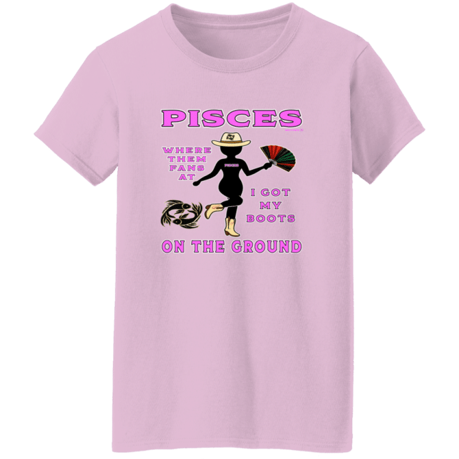 Pisces Boots On The Ground - Ladies'  T-Shirt - Image 4