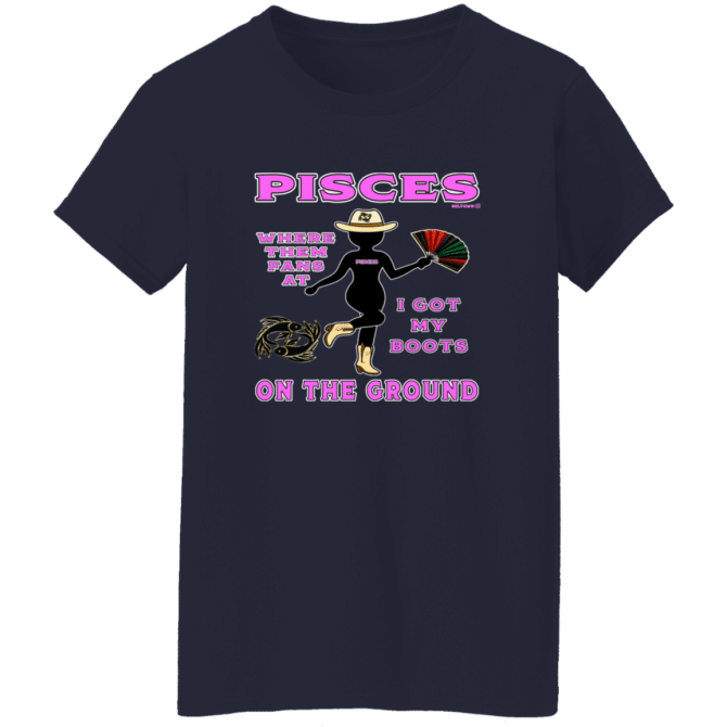Pisces Boots On The Ground - Ladies'  T-Shirt - Image 5
