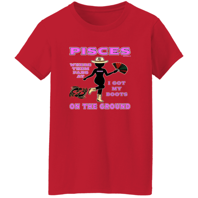 Pisces Boots On The Ground - Ladies'  T-Shirt - Image 7