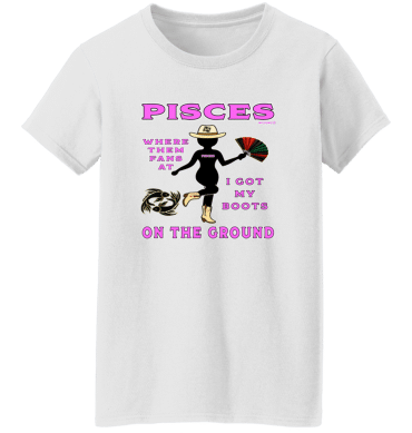 Pisces Boots On The Ground - Ladies'  T-Shirt