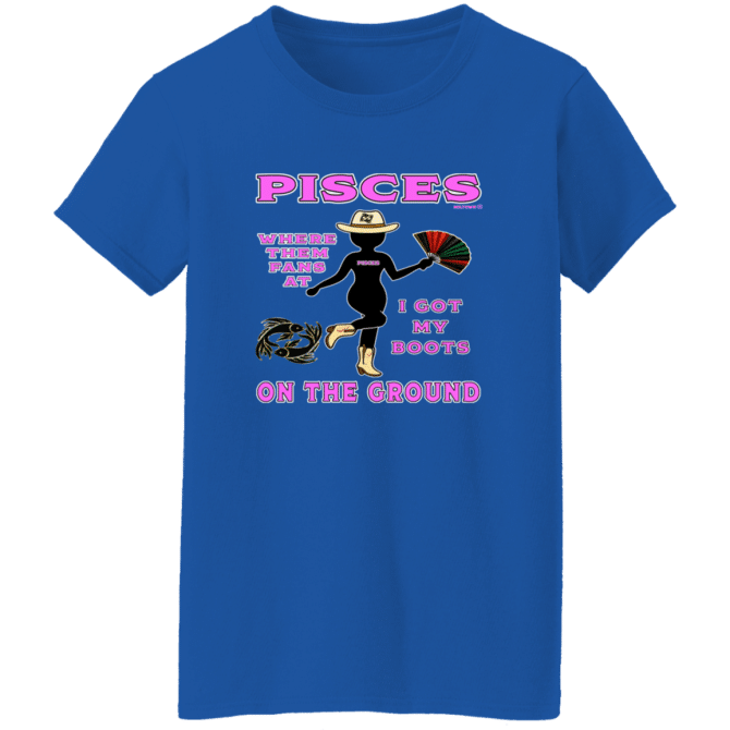 Pisces Boots On The Ground - Ladies'  T-Shirt - Image 8
