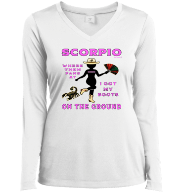 Scorpio Boots On The Ground - Ladies LgSl V-Neck