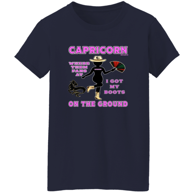Capricorn Boots On The Ground - Ladies'  T-Shirt - Image 5
