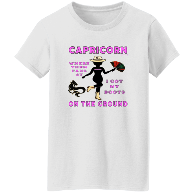 Capricorn Boots On The Ground - Ladies'  T-Shirt