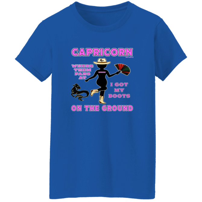 Capricorn Boots On The Ground - Ladies'  T-Shirt - Image 8