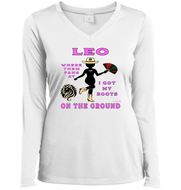 Leo Boots On The Ground - Ladies LgSl V-Neck
