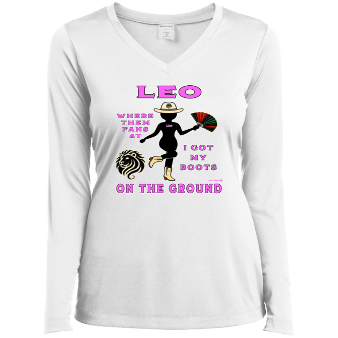 Leo Boots On The Ground - Ladies LgSl V-Neck