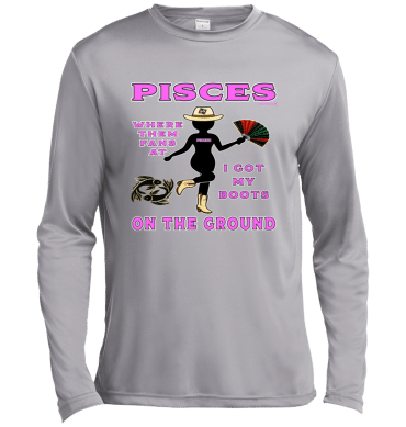Pisces Boots On The Ground - Lg Sleeve Tee
