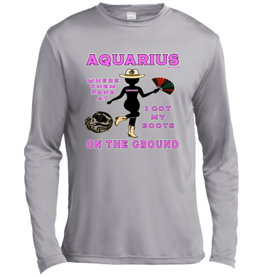 Aquarius Boots On The Ground - Lg Sleeve Tee