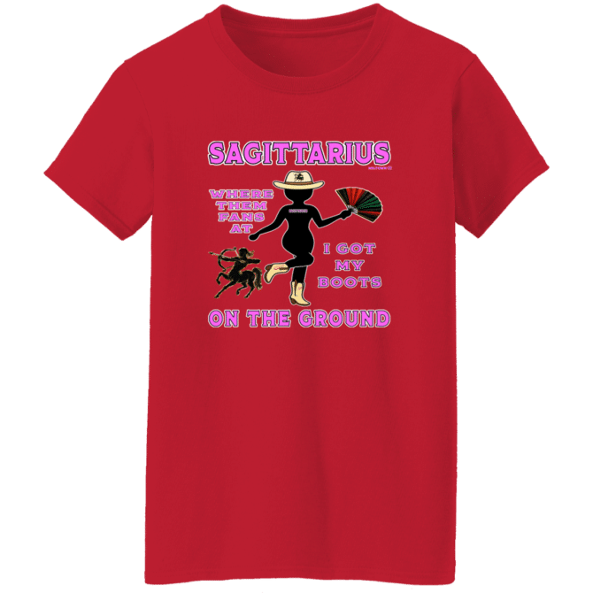 Sagittarius Boots On The Ground - Ladies'  T-Shirt - Image 7