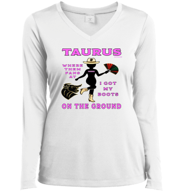 Taurus Boots On The Ground - Ladies LgSl V-Neck