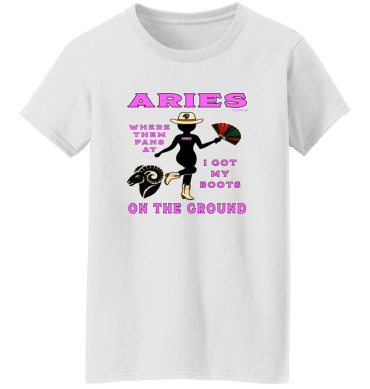 Aries Boots On The Ground - Ladies'  T-Shirt