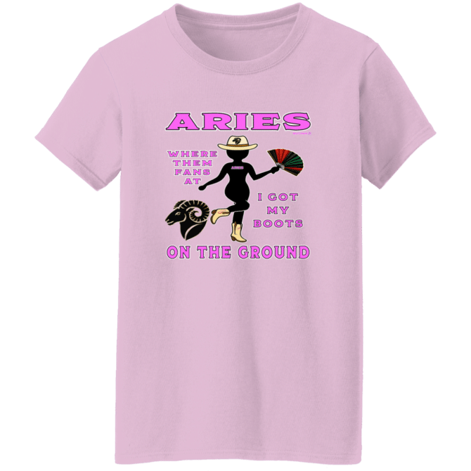 Aries Boots On The Ground - Ladies'  T-Shirt - Image 4