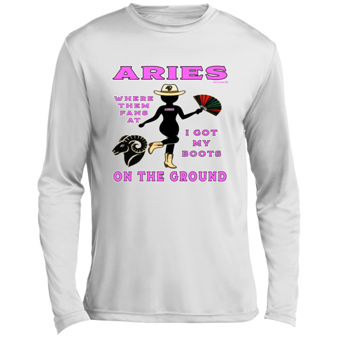 Aries Boots On The Ground - Lg Sleeve Tee - Image 2
