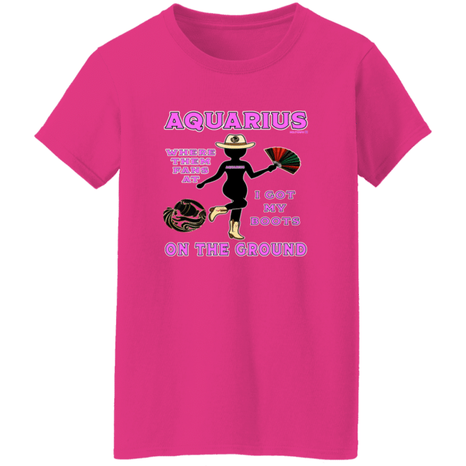 Aquarius Boots On The Ground - Ladies'  T-Shirt - Image 3