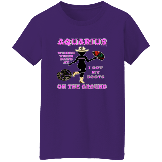 Aquarius Boots On The Ground - Ladies'  T-Shirt - Image 6