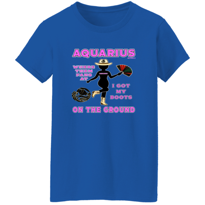 Aquarius Boots On The Ground - Ladies'  T-Shirt - Image 8