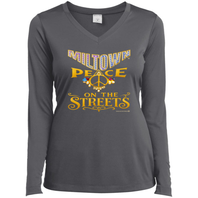 Miltown Peace On The Streets  -  Ladies LgSl V-Neck - Image 6