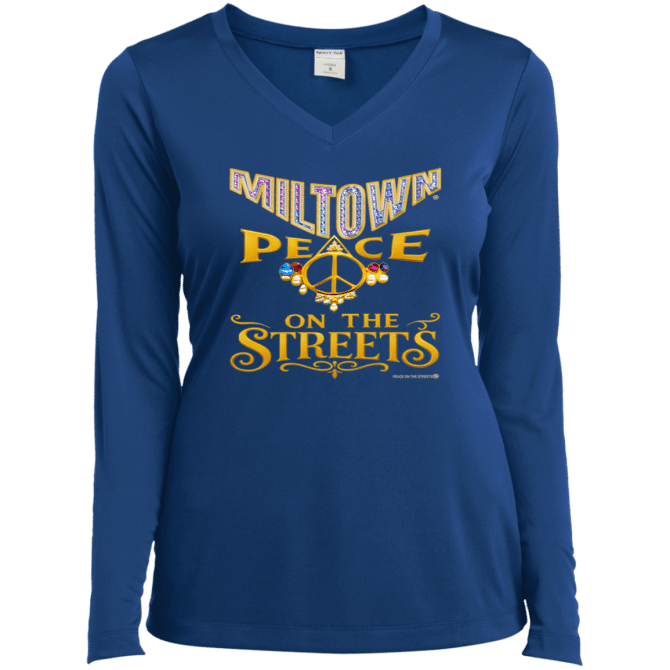Miltown Peace On The Streets  -  Ladies LgSl V-Neck - Image 7