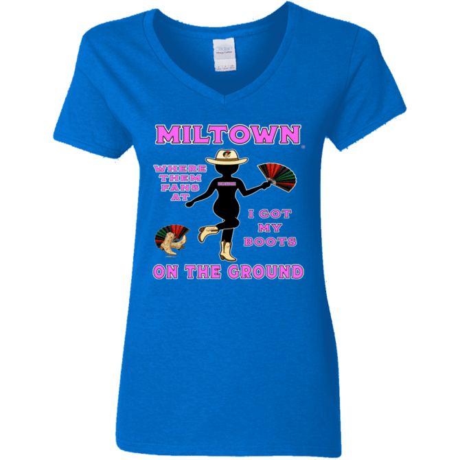 Miltown Boots On The Ground - Ladies'  V-Neck - Image 6