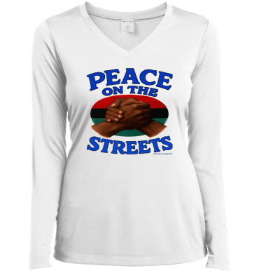 Peace On The Streets 02 - Ladies LgSl V-Neck