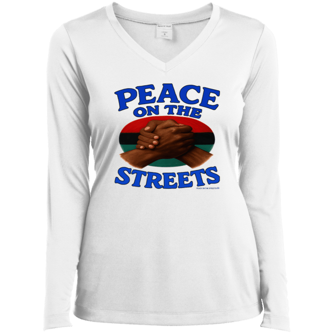Peace On The Streets 02 - Ladies LgSl V-Neck