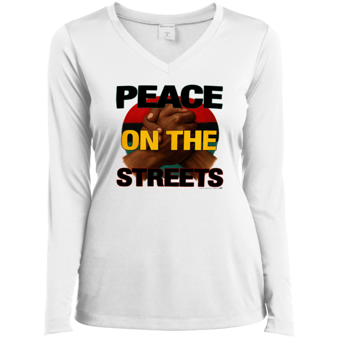 Peace On The Streets 01 -Ladies LgSl V-Neck