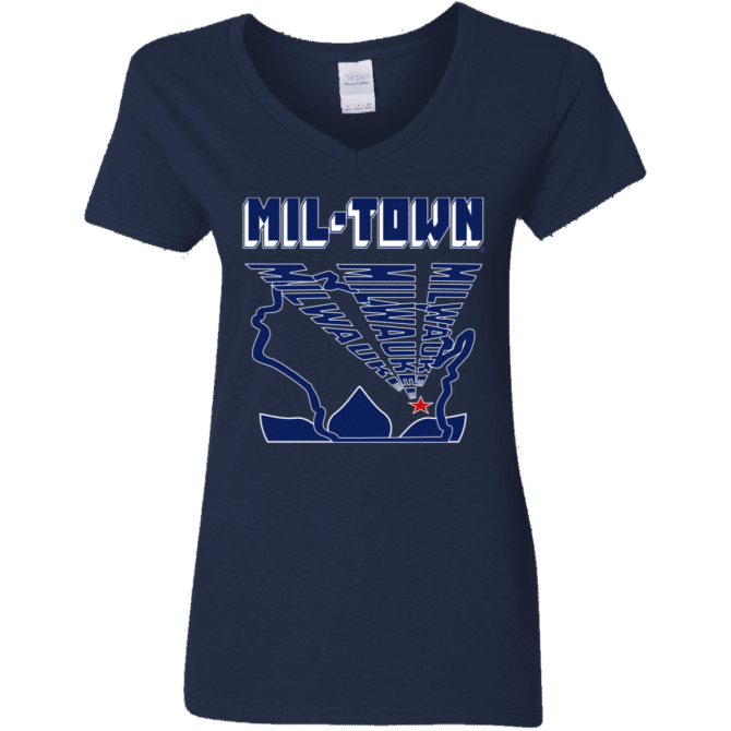 MIL-TOWN Milwaukee Rays - Ladies'  V-Neck - Image 3