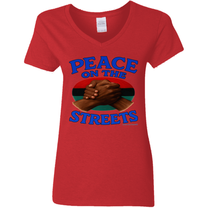 Peace On The Streets 02 - Ladies'  V-Neck - Image 5