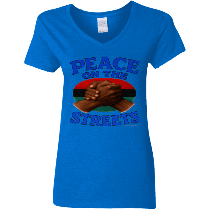 Peace On The Streets 02 - Ladies'  V-Neck - Image 6