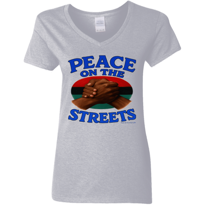 Peace On The Streets 02 - Ladies'  V-Neck - Image 7